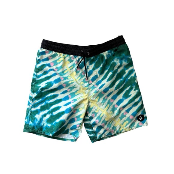 Volcom Beach Bunch Trunks Rad Style Multicolor Printed Board Shorts Pool Swim M - Picture 1 of 6